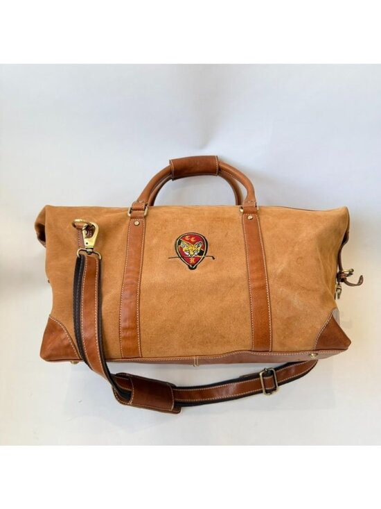 F.H. Wadsworth Other - F.H. Wadsworth NYC Suede Leather Duffle Travel Bag Weekender Brown